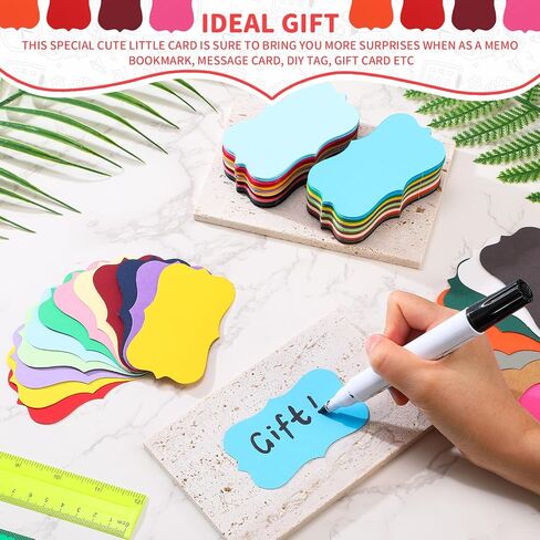 Yexiya 200 Pcs Blank Index Cards Printable Kraft Business Cards Multi Colored Note Cards Colored Flash Cards Colorful Cardstock Notecards for Studying Paper Study Word Card (White,3.5 x 2 Inch) in Kuwait