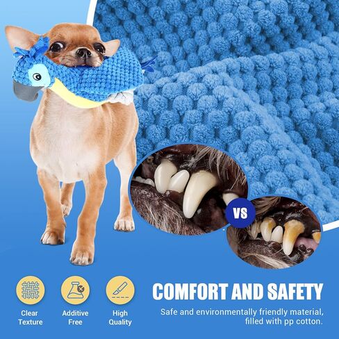 لعبة الكلب المخملية من روزاوي - تصميم رائع للببغاء، سروال قصير ناعم مع ملمس الأناناس، لعب تفاعلي للكلاب in Kuwait