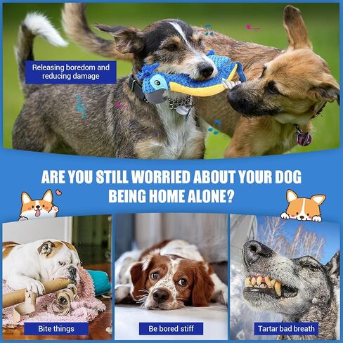 لعبة الكلب المخملية من روزاوي - تصميم رائع للببغاء، سروال قصير ناعم مع ملمس الأناناس، لعب تفاعلي للكلاب in Kuwait