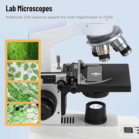 [درجة حرارة ثابتة] مجهر أحادي العين مركب ثنائي الرؤية من PRECIPETTE، تكبير 40X-2500X مع عدسة إلكترونية 5 ميجابكسل، شاشة LCD مقاس 7 بوصات، مرحلة ميكانيكية قابلة للتعديل، صندوق حمل من الألومنيوم in Kuwait