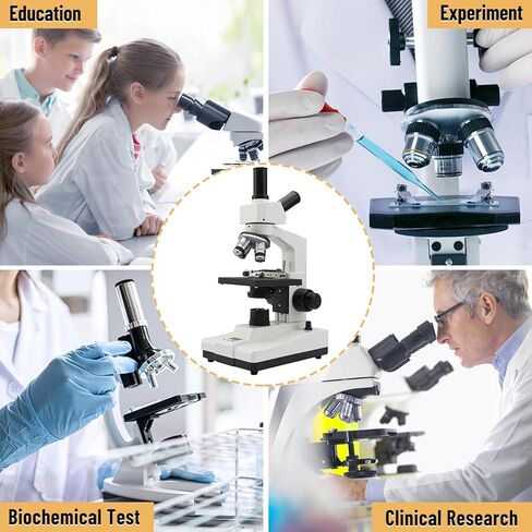 [درجة حرارة ثابتة] مجهر أحادي العين مركب ثنائي الرؤية من PRECIPETTE، تكبير 40X-2500X مع عدسة إلكترونية 5 ميجابكسل، شاشة LCD مقاس 7 بوصات، مرحلة ميكانيكية قابلة للتعديل، صندوق حمل من الألومنيوم in Kuwait