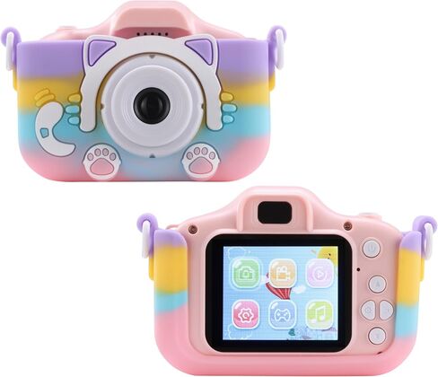 VIVITAR Kids Tech - شاشة كاميرا للأطفال مقاس 2 بوصة للحظات ممتعة - التقط صورًا بدقة 12 ميجابكسل، وتسجيل مقاطع فيديو عالية الدقة بدقة 1080 بكسل، وألعاب مدمجة، وحقيبة متينة مقاومة للسقوط، وقابلة لإعادة الشحن عبر USB لمتعة لا تتوقف in Kuwait