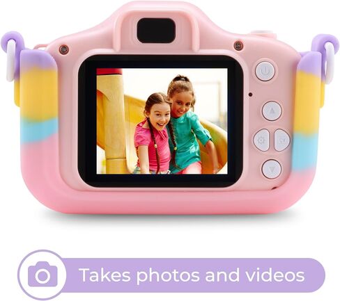 VIVITAR Kids Tech - شاشة كاميرا للأطفال مقاس 2 بوصة للحظات ممتعة - التقط صورًا بدقة 12 ميجابكسل، وتسجيل مقاطع فيديو عالية الدقة بدقة 1080 بكسل، وألعاب مدمجة، وحقيبة متينة مقاومة للسقوط، وقابلة لإعادة الشحن عبر USB لمتعة لا تتوقف in Kuwait