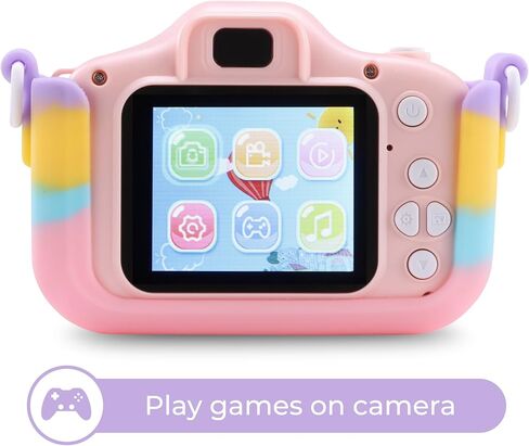 VIVITAR Kids Tech - شاشة كاميرا للأطفال مقاس 2 بوصة للحظات ممتعة - التقط صورًا بدقة 12 ميجابكسل، وتسجيل مقاطع فيديو عالية الدقة بدقة 1080 بكسل، وألعاب مدمجة، وحقيبة متينة مقاومة للسقوط، وقابلة لإعادة الشحن عبر USB لمتعة لا تتوقف in Kuwait
