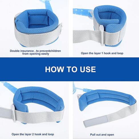 Toddler Safety Traction Rope Anti Lost Wrist Link for Toddler Reins Ages 2-4, 360° Rotate Toddler Walking Traveling Anti Lost Leash, Upgraded Kids Hand Harness for Toddlers, Babies & Kids in Saudi Arabia