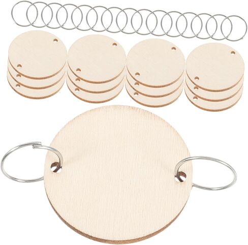 EXCEART 100 pcs Christmas Decor Home Decoration Wood Tags Round Labels Gift tag Wooden Board Tags Birthday Reminder Wooden Circle Discs Unfinished Wood Circles Bamboo Calendar Lip Gloss in Saudi Arabia