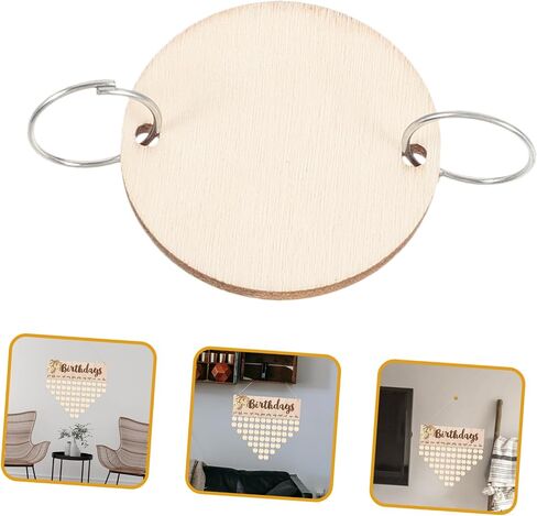 EXCEART 100 pcs Christmas Decor Home Decoration Wood Tags Round Labels Gift tag Wooden Board Tags Birthday Reminder Wooden Circle Discs Unfinished Wood Circles Bamboo Calendar Lip Gloss in Saudi Arabia