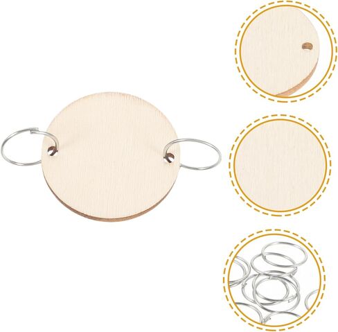 EXCEART 100 pcs Christmas Decor Home Decoration Wood Tags Round Labels Gift tag Wooden Board Tags Birthday Reminder Wooden Circle Discs Unfinished Wood Circles Bamboo Calendar Lip Gloss in Saudi Arabia