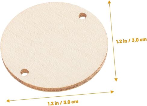 EXCEART 100 pcs Christmas Decor Home Decoration Wood Tags Round Labels Gift tag Wooden Board Tags Birthday Reminder Wooden Circle Discs Unfinished Wood Circles Bamboo Calendar Lip Gloss in Saudi Arabia
