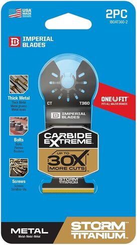 One Fit™ شفرة معدنية من التيتانيوم من كربيد Extreme Storm مقاس 1-3/8 بوصة، قطعة واحدة، متعددة، مقاس واحد in Saudi Arabia