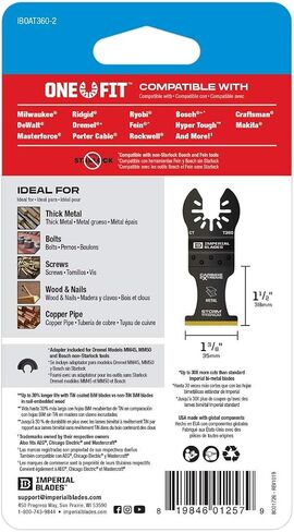 One Fit™ شفرة معدنية من التيتانيوم من كربيد Extreme Storm مقاس 1-3/8 بوصة، قطعة واحدة، متعددة، مقاس واحد in Saudi Arabia