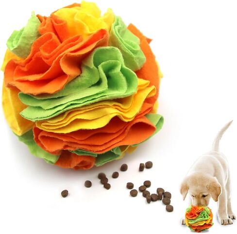 كرة سنفل من جيهونك للكلاب، كرة سنفل للكلاب مقاس 5.9 بوصة، كرة سنفل للحيوانات الأليفة، تدريب مهارات البحث عن الطعام الطبيعية، كرة لعبة ألغاز إثراء للكلاب، كرة ألغاز للكلاب المتوسطة الصغيرة in Kuwait