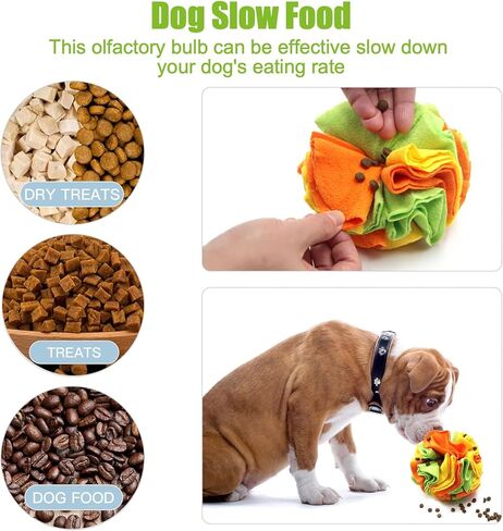 كرة سنفل من جيهونك للكلاب، كرة سنفل للكلاب مقاس 5.9 بوصة، كرة سنفل للحيوانات الأليفة، تدريب مهارات البحث عن الطعام الطبيعية، كرة لعبة ألغاز إثراء للكلاب، كرة ألغاز للكلاب المتوسطة الصغيرة in Kuwait