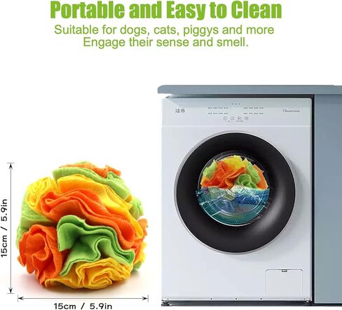 كرة سنفل من جيهونك للكلاب، كرة سنفل للكلاب مقاس 5.9 بوصة، كرة سنفل للحيوانات الأليفة، تدريب مهارات البحث عن الطعام الطبيعية، كرة لعبة ألغاز إثراء للكلاب، كرة ألغاز للكلاب المتوسطة الصغيرة in Kuwait