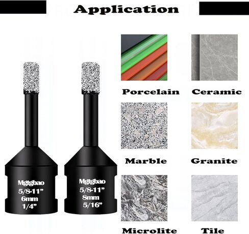 4 قطع من رؤوس المثقاب الأساسية الماسية الجافة من Mgtgbao، مجموعة منشار ثقب الماس لبلاط السيراميك والبورسلين وزجاج حجر الجرانيت مع خيط 5/8-11 بمقاس 1 بوصة (25 مم)، 1-1/4 بوصة (32 مم)، 1-1/2 "(38 ملم) مع ساق سداسية مقاس 3/8. in Kuwait