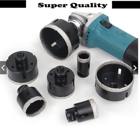 4 قطع من رؤوس المثقاب الأساسية الماسية الجافة من Mgtgbao، مجموعة منشار ثقب الماس لبلاط السيراميك والبورسلين وزجاج حجر الجرانيت مع خيط 5/8-11 بمقاس 1 بوصة (25 مم)، 1-1/4 بوصة (32 مم)، 1-1/2 "(38 ملم) مع ساق سداسية مقاس 3/8. in Kuwait