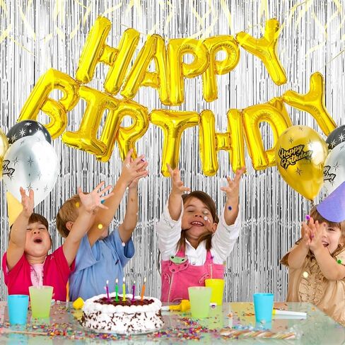 Fringe Backdrop for Birthday Party Decorations: 3 Pack 3.3ft x 9.9ft Tinsel Foil Fringe Streamers Curtains for Birthday Wedding valentines Engagement Graduation Day Bachelorette Party Decoration(Gold) in Saudi Arabia
