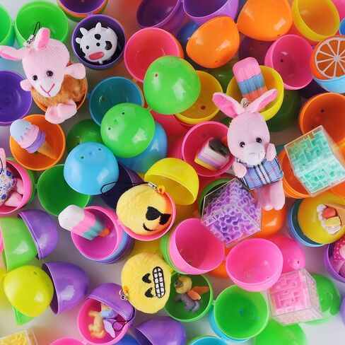 JOYIN 48 Pcs Prefilled Easter Eggs with Toys, filled Jumbo Easter Eggs, Pre Filled for Easter Basket Stuffers, Party Favors, Easter Egg Hunt, Classroom Events in Saudi Arabia