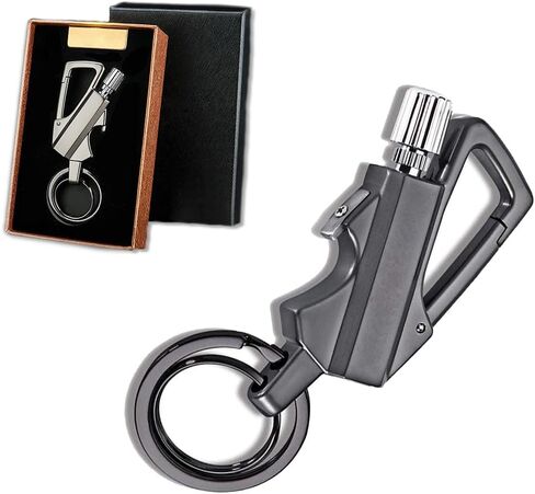 سلسلة مفاتيح متعددة الوظائف مع بادئ تطابق معدني من الصوان وفتاحة زجاجات، ولاعة كيروسين قابلة لإعادة الشحن، مناسبة كأفكار هدايا ومعدات إنقاذ في حالات الطوارئ (سلسلة مفاتيح معدنية) in Kuwait