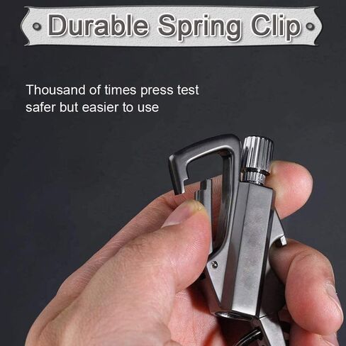 سلسلة مفاتيح متعددة الوظائف مع بادئ تطابق معدني من الصوان وفتاحة زجاجات، ولاعة كيروسين قابلة لإعادة الشحن، مناسبة كأفكار هدايا ومعدات إنقاذ في حالات الطوارئ (سلسلة مفاتيح معدنية) in Kuwait