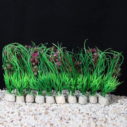VOCOSTE 1pcs Fish Tank Aquarium Decorations Plants, Mini Aquarium Decorations Plastic Plants for Aquarium Decorations, Pink 5.12" in Saudi Arabia