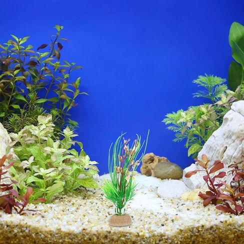 VOCOSTE 1pcs Fish Tank Aquarium Decorations Plants, Mini Aquarium Decorations Plastic Plants for Aquarium Decorations, Pink 5.12" in Saudi Arabia