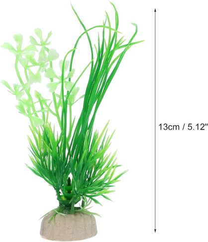 VOCOSTE 1pcs Fish Tank Aquarium Decorations Plants, Mini Aquarium Decorations Plastic Plants for Aquarium Decorations, Pink 5.12" in Saudi Arabia