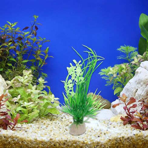 VOCOSTE 1pcs Fish Tank Aquarium Decorations Plants, Mini Aquarium Decorations Plastic Plants for Aquarium Decorations, Pink 5.12" in Saudi Arabia
