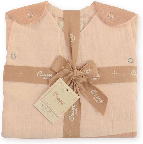 بطانية كرين بيبي يمكن ارتداؤها، بطانية أطفال من القطن الناعم يمكن ارتداؤها للأولاد والبنات من عمر 0 ​​إلى 9 أشهر، وردة الصحراء والنحاس، 19 بوصة عرض × 30 بوصة ارتفاع in Kuwait