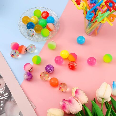 loccmat لعبة القط كرات نطاطة، 30 حزمة كرات لعبة القط، 1.15 بوصة كرة القط، كرات ملونة عالية كذاب للقطط، لعبة القط التفاعلية الكرة للداخلية، لعبة الكرة الحيوانات الأليفة لممارسة واللعب التفاعلي in Kuwait