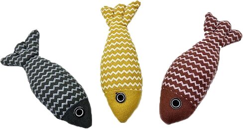 AixyZzz Catnip Toys for Cats Fish Toys Simulation Fish Realistic Fluffy Cat Nip Toys Interactive Kitten Chew Toys Set for Indoor Cats Teething Toys (3 Same) in Kuwait