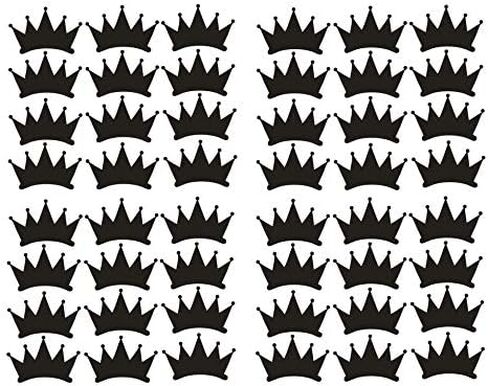 48 pcs/Set Girl Room Decor Sticker Princess Little Crown Wall Stickers Nursery Room Baby Room Wall Mural for Kids Art Vinyl Wall Mural (Gold) in Kuwait