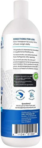 Only Natural Pet Wild Alaskan Salmon Oil for Dogs & Cats - Omega 3 & 6 Liquid Food Supplement for Pets - EPA & DHA Fish Oils, All Natural Joint Support, Promote Healthy Skin, Coat & Heart - 20 Fl Oz in Saudi Arabia
