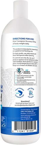 Only Natural Pet Wild Alaskan Salmon Oil for Dogs & Cats - Omega 3 & 6 Liquid Food Supplement for Pets - EPA & DHA Fish Oils, All Natural Joint Support, Promote Healthy Skin, Coat & Heart - 20 Fl Oz in Saudi Arabia