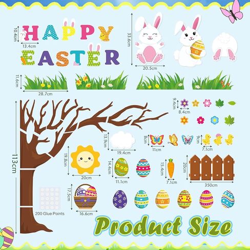 Pasimy Easter Bulletin Board Decorations Set Christian Easter Classroom Decorations Easter Bunny Egg Paper Cut Outs for School Nursery Spring Easter Birthday Party Supplies(Bunny) in Kuwait