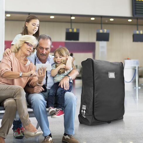 حقيبة سفر لعربة الأطفال متوافقة مع UPPAbaby VISTA وVISTA V2 وCRUZ وCRUZ V2، حقيبة عربة أطفال شديدة التحمل مع عجلات مكشوفة لسهولة التدحرج، مقاومة للماء والغبار، رائعة للسفر بالطائرة، رمادية in Kuwait