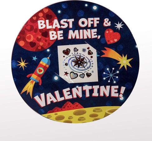 وشم وبطاقات عيد الحب في الفضاء الخارجي للأطفال من موليبي كيدز للفصول المدرسية، 28 وشمًا وبطاقات in Kuwait