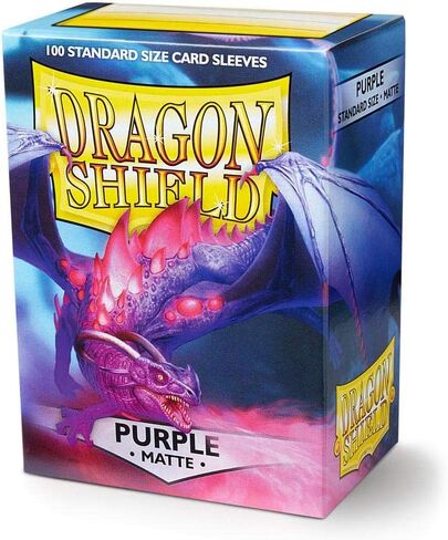 10 Packs Dragon Shield Matte Purple Standard Size 100 ct Card Sleeves Display Case in Saudi Arabia