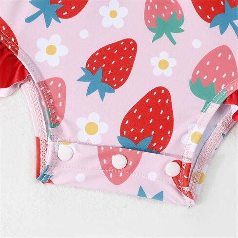 Puseky طفل الفتيات قطعة واحدة ملابس السباحة البريدي طفح الحرس مع طقم قبعات ملابس السباحة تكدرت لطيف الوليد طفلة ثوب السباحة in Kuwait