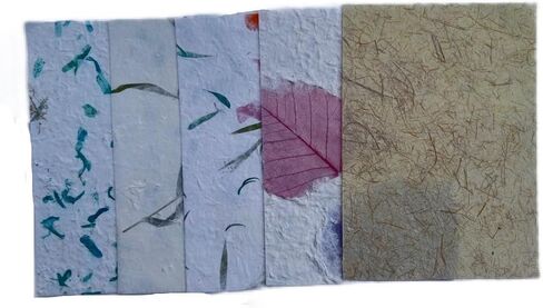 أوراق ورق التوت المصنوعة يدويًا من الألياف الطبيعية السميكة مقاس A5، طلاء، كتابة ورق مصنوع يدويًا، ورق زخرفي، ورق صناعة البطاقات، 20 قطعة. (أنماط ورقية متنوعة) in Kuwait