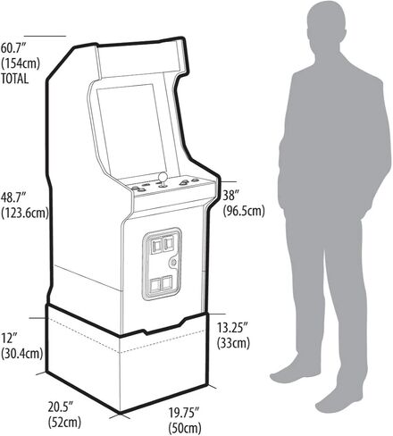 ARCADE1UP- لعبة الأركيد التراثية من بانداي نامكو إصدار PAC-Mania، تتضمن الأجهزة والجهاز in Kuwait