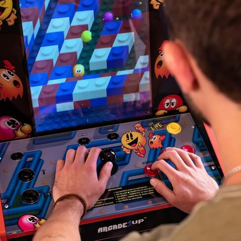 ARCADE1UP- لعبة الأركيد التراثية من بانداي نامكو إصدار PAC-Mania، تتضمن الأجهزة والجهاز in Kuwait