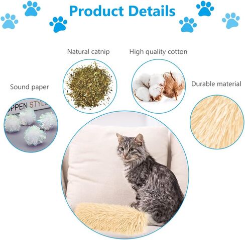 Catnip Toy, 3 Pack Cat Toys Cat Pillows Plush Cat Chew Toys with 2 pcs Catnip Sticks Interactive Cat Kicker Toys for Indoor Cats Cat Toys with Catnip Cat Nip Toys for Kittens in Saudi Arabia