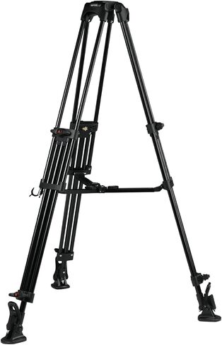 مجموعة حامل فيديو ثلاثي القوائم من الألومنيوم خفيف الوزن مكون من 3 أقسام من Ikan مع وعاء سائل/رأس مائل GH04، أقصى ارتفاع 65 بوصة، وعاء 75 مم، يتضمن حقيبة كتف مبطنة، (EG04AS) - أسود in Kuwait