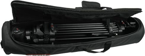 مجموعة حامل فيديو ثلاثي القوائم من الألومنيوم خفيف الوزن مكون من 3 أقسام من Ikan مع وعاء سائل/رأس مائل GH04، أقصى ارتفاع 65 بوصة، وعاء 75 مم، يتضمن حقيبة كتف مبطنة، (EG04AS) - أسود in Kuwait