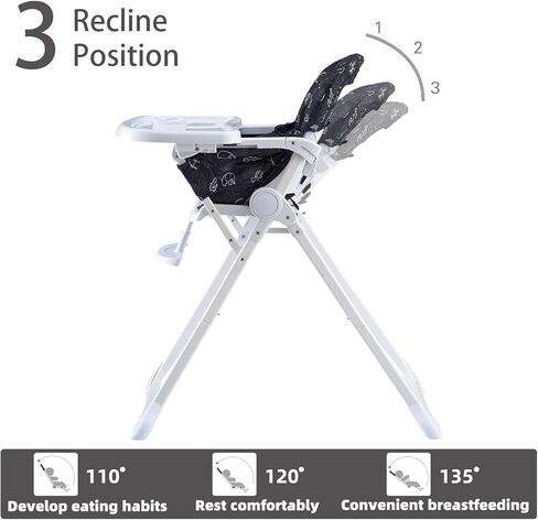 Pamo Babe Simple Fold High Chair with 3-Position Tray in Kuwait