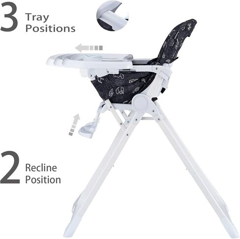 Pamo Babe Simple Fold High Chair with 3-Position Tray in Kuwait