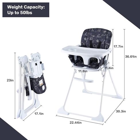 Pamo Babe Simple Fold High Chair with 3-Position Tray in Kuwait