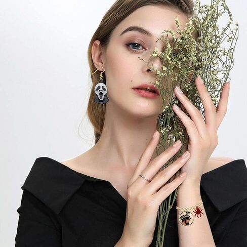 80 قطعة من سحر الهالوين الفضي العتيق لصنع المجوهرات، قبعة ساحر شبح اليقطين، هيكل جمجمة الخفافيش، سحر الهالوين لقلادة DIY، سوار، أقراط، صنع المجوهرات (M722) in Kuwait