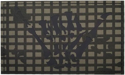 Taifeng مقاس 5 × 3 بوصات كبيرة مموهة ليلية صحراوية بالأشعة تحت الحمراء IR جمجمة هيكل عظمي للإصبع الأوسط رقعة تكتيكية رقعة تثبيت بخطاف دعم (5 بوصات عرض × 3 بوصات ارتفاع) (ليلة الصحراء كامو)، أسود in Kuwait